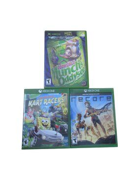 Lot of 3 - Xbox / Xbox One Games - Recore - Kart Racers -Munch's Oddysee